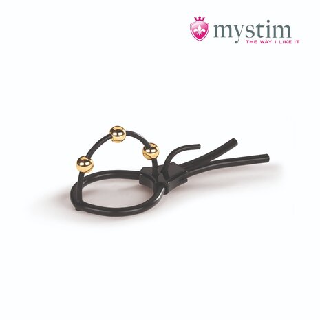 Mystim - Electrosex - Pearly Pete - Corona Strap met Golden Balls