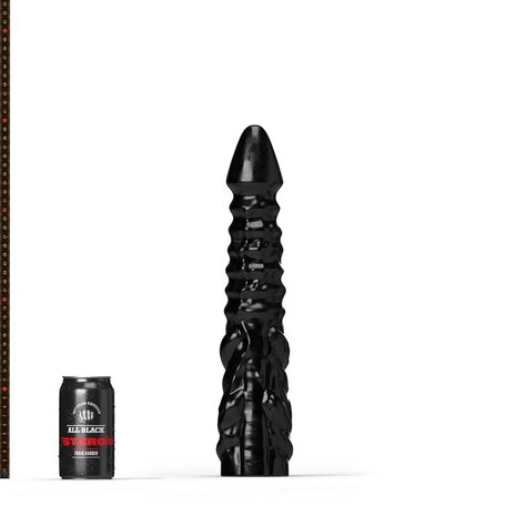 All Black Steroïd - Allez - Dildo - 34 x 7 cm - Zwart