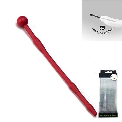 Sport Fucker - Piss Play Sound  - Holle Dilator - 18.42 cm - Rood