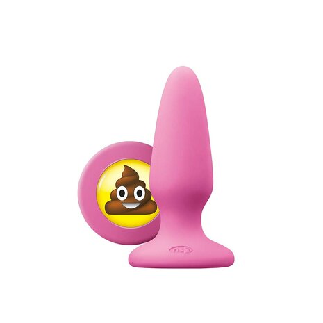 Moji's - SHT - Buttplug met Emoji - Medium - Roze