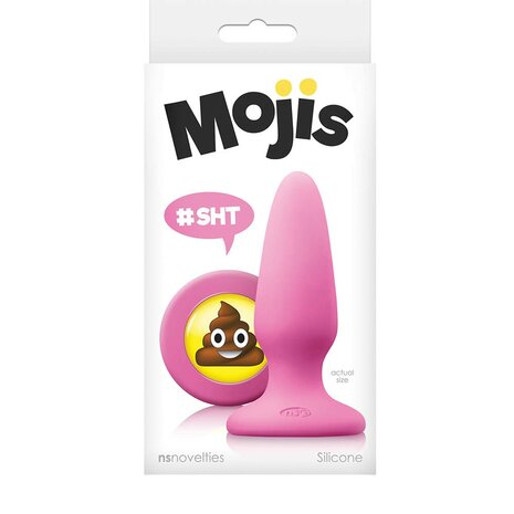 Moji's - SHT - Buttplug met Emoji - Medium - Roze