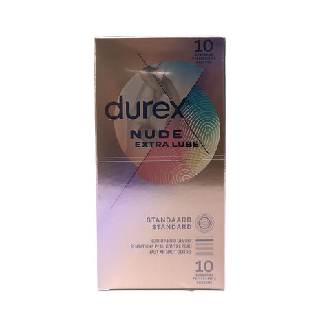 Durex - Condooms Nude Extra Lube - Ultradun - Met extra glijmiddel - 10 stuks