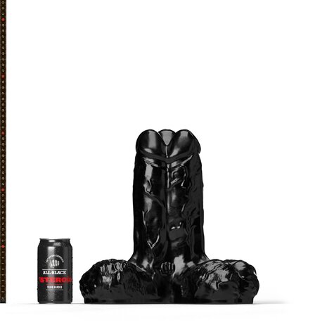 All Black Steroïd - Gape, Set, and Match - Dildo - 30 x 13 cm - Zwart