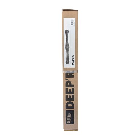 DEEP'R - Wave - Dubbele Dildo - Zwart - 59 cm x Ø 4.00 - 8.00 cm