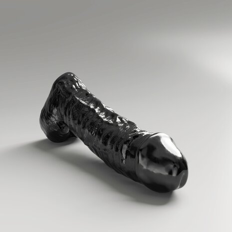 All Black Steroïd - The Gym Buddy - Dildo - 35x 8,7 cm - Zwart