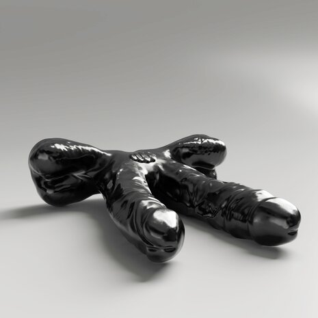 All Black Steroïd - Teamwork - Dildo - 34,5 x  7,2 cm - Zwart