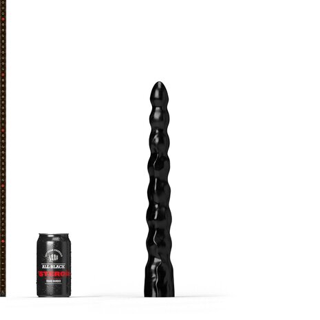 All Black Steroïd - The Sabre Dildo - 39,5x 4,4 cm - Zwart