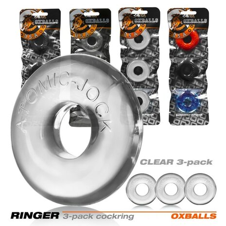 Oxballs - Ringer - Cockring - 3 stuks - Transparant