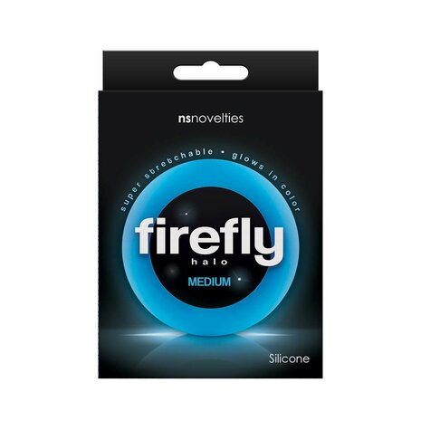 Firefly - Halo - Cockring - Glow-in-the Dark Blauw - Diameter 60 mm