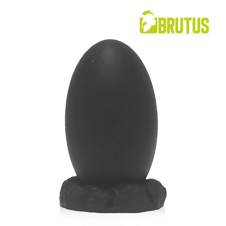 Brutus  - Bum Buddy - Bacchus - Buttplug - Siliconen - Zwart - Maat L