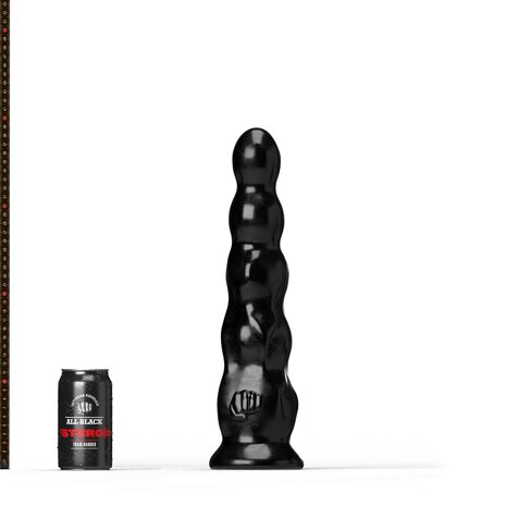 All Black Steroïd - The Javelin - Dildo - 38 x 9,1 cm - Zwart