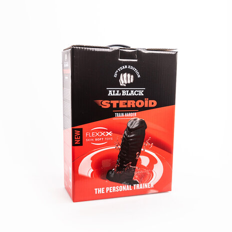 All Black Steroïd - The Personal Trainer - Dildo - 37 x 14,6 cm - Zwart