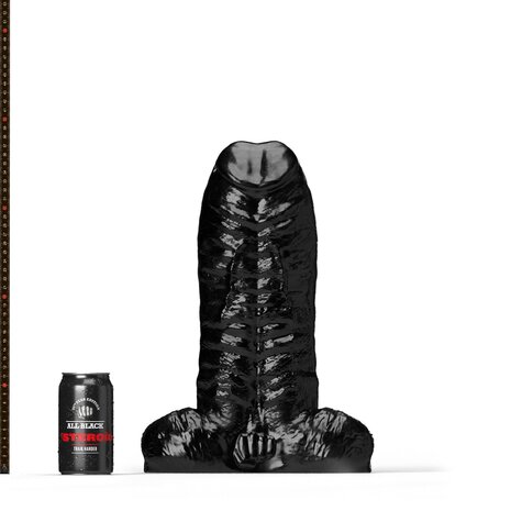 All Black Steroïd - The Personal Trainer - Dildo - 37 x 14,6 cm - Zwart