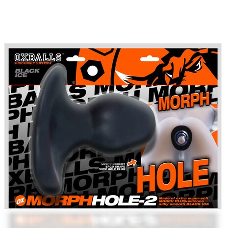 Oxballs - Morphhole-1 Gaper Plug - Maat S - Zwart Ice