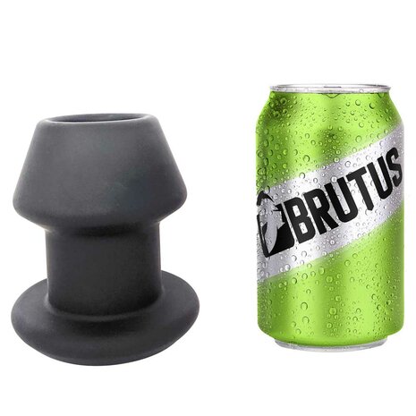 Brutus - Gobbler - Silicone Tunnel Plug - Buttplug - Siliconen - Zwart - Maat L