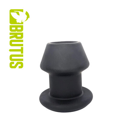 Brutus - Gobbler - Silicone Tunnel Plug - Buttplug - Siliconen - Zwart - Maat L