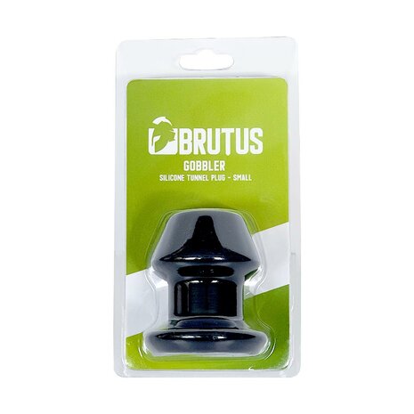 Brutus - Gobbler - Silicone Tunnel Plug - Buttplug - Siliconen - Zwart - Maat S