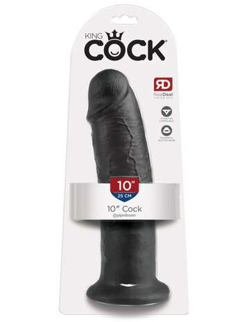 Pipedream - King Cock - Dildo - 25,5 cm - Zwart