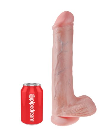 Pipedream - King Cock - Dildo met Balzak - 33 cm - Lichte Huidskleur