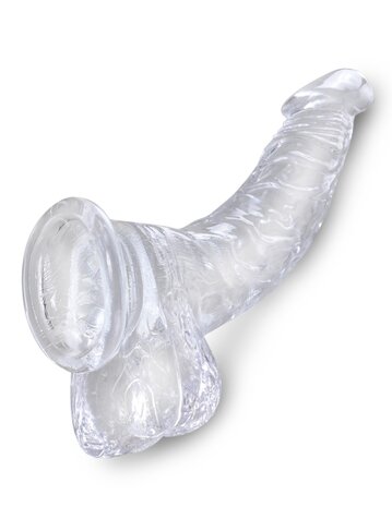 Pipedream - King Cock - Dildo met Balzak - 19 cm - Transparant