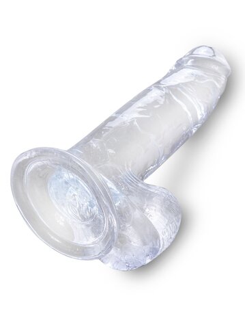 Pipedream - King Cock - Dildo met Balzak - 18 cm - Transparant