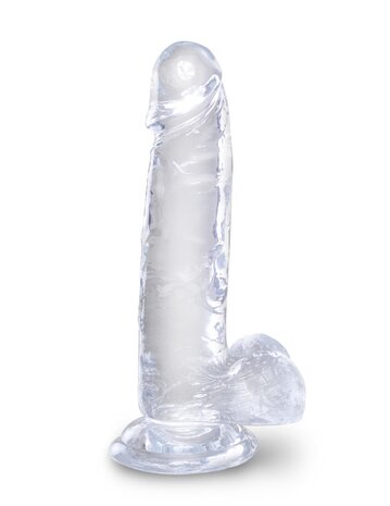 Pipedream - King Cock - Dildo met Balzak - 18 cm - Transparant