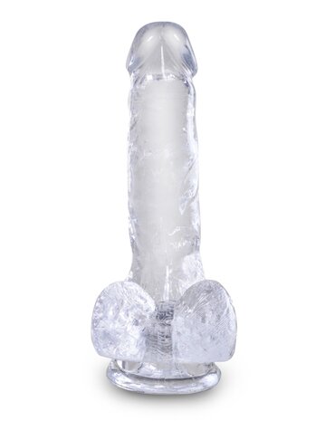 Pipedream - King Cock - Dildo met Balzak - 15 cm - Transparant