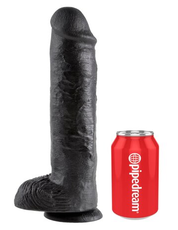 Pipedream - King Cock - Dildo met Balzak - 28 cm - Zwart