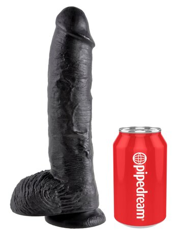 Pipedream - King Cock - Dildo met Balzak - 25,5 cm - Zwart