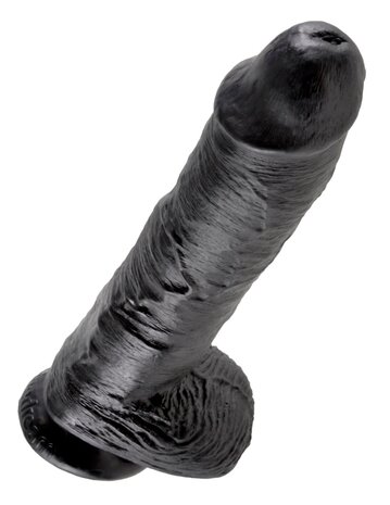 Pipedream - King Cock - Dildo met Balzak - 25,5 cm - Zwart