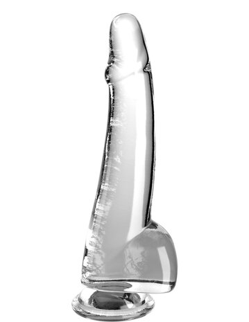 Pipedream - King Cock - Dildo met Balzak - 25,5 cm - Transparant