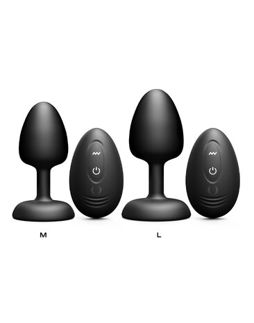 Dorcel - Vibrerende Geisha Infinite Buttplug met Bewegende Metalen Kogel - Zwart - Maat M