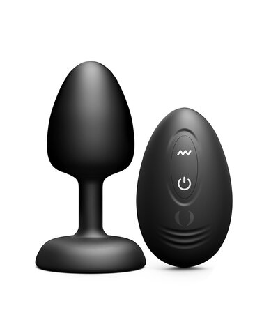 Dorcel - Vibrerende Geisha Infinite Buttplug met Bewegende Metalen Kogel - Zwart - Maat M