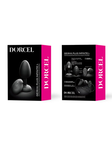 Dorcel - Vibrerende Geisha Infinite Buttplug met Bewegende Metalen Kogel - Zwart - Maat L