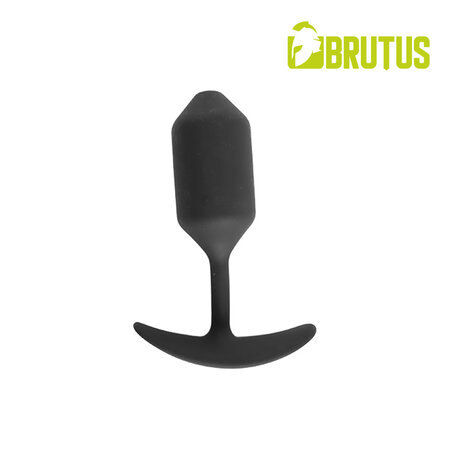 Brutus -  Anker Buttplug van Siliconen - Zwart - Diameter 30 mm