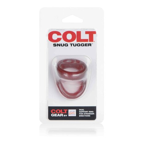 Colt - Snug Tugger - Dubbele Cockring met Scrotumsteun - Rood