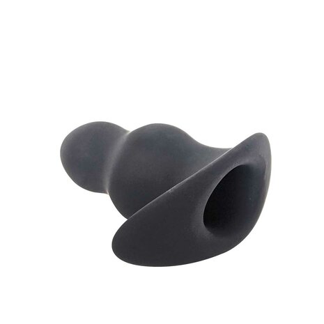 Brutus - Buttplug - Holle Buttplug - Ergo Bum - Silicone Tunnel Plug - Zwart - Maat XXL