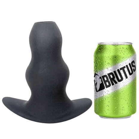 Brutus - Buttplug - Holle Buttplug - Ergo Bum - Silicone Tunnel Plug - Zwart - Maat XXL