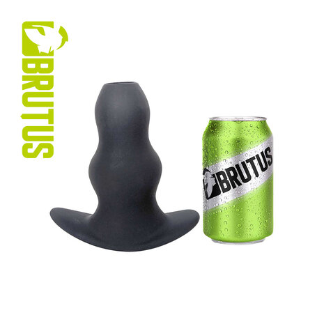 Brutus - Buttplug - Holle Buttplug - Ergo Bum - Silicone Tunnel Plug - Zwart - Maat XXL