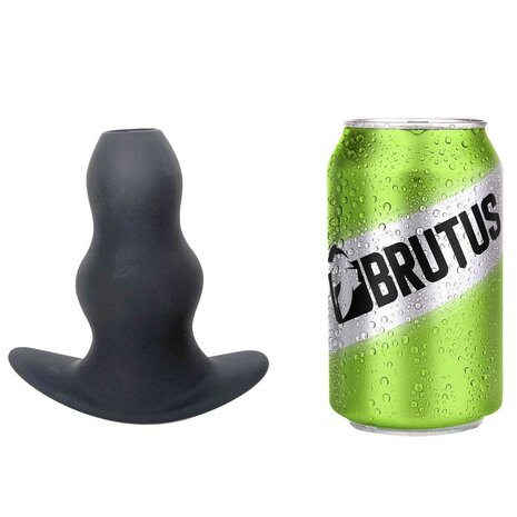 Brutus - Buttplug - Holle Buttplug - Ergo Bum - Silicone Tunnel Plug - Zwart - Maat L