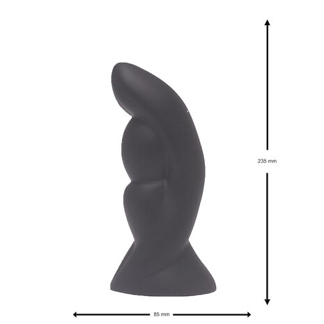 Brutus - Bum Buddy - Vulcan - Anaal Dildo - Liquid Siliconen - Zwart - Maat XL