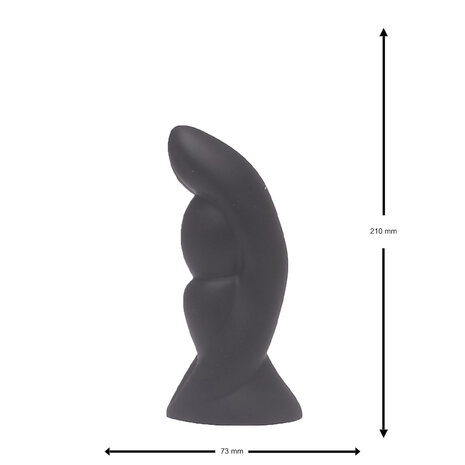 Brutus - Bum Buddy - Vulcan - Anaal Dildo - Liquid Siliconen - Zwart - Maat L