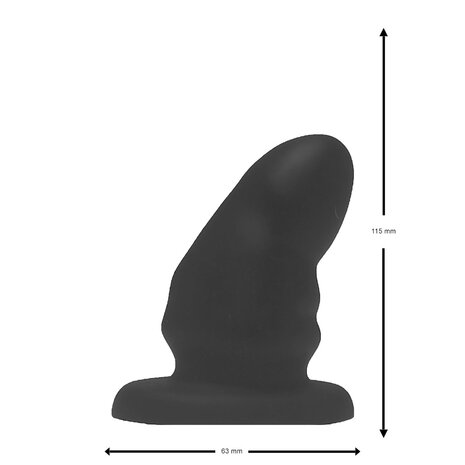 Brutus - Bum Buddy - Invictus - Buttplug - Anaal Dildo - Siliconen - Zwart - Maat M