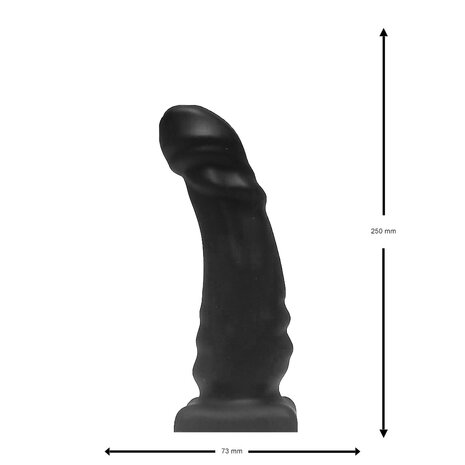 Brutus - Bum Buddy - Janus - Anaal Dildo - Siliconen - Zwart - Maat L