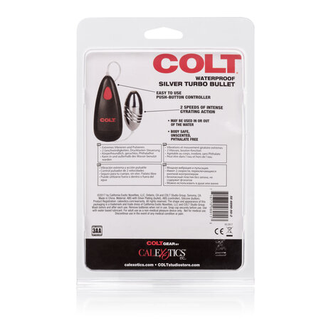 Colt - Waterproof Turbo Vibrerend Eitje - Zilver