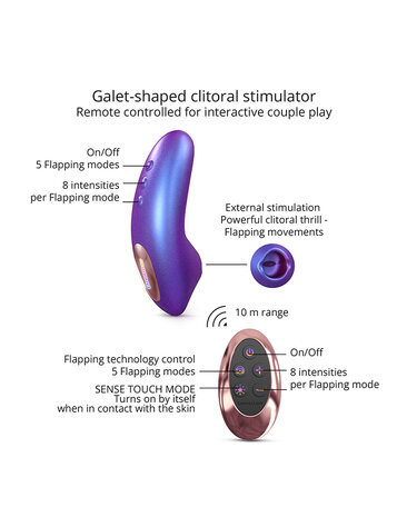 Love to Love - Dreamer - Clitoris Luchtdruk Vibrator - Met Flapping Modus - Iridescent Paars