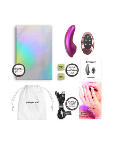 Love to Love - Dreamer - Clitoris Luchtdruk Vibrator - Met Flapping Modus - Iridescent Roze