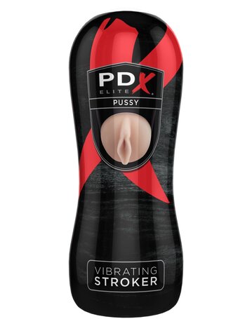 Pipedream - PDX Elite Vibrerende Pussy Stroker - Lichte Huidskleur/Zwart