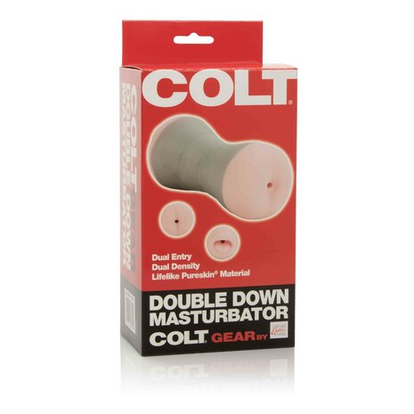 Colt - Double Down Masturbator - Dubbelzijdige Masturbator - Anus/Mond - Lichte Huidskleur