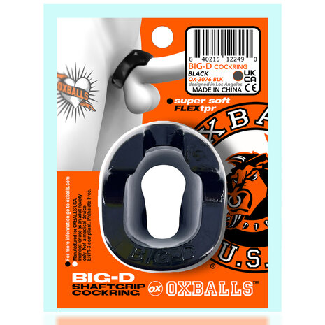 Oxballs - Big-D Shaft Grip Cockring - Zwart